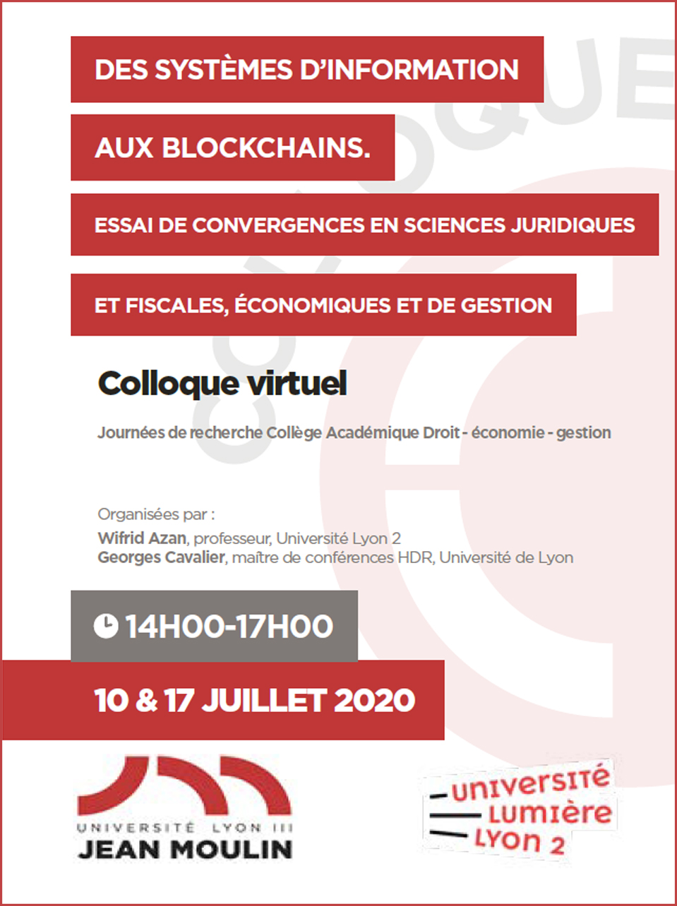 Des systemes d'information aux blockchains