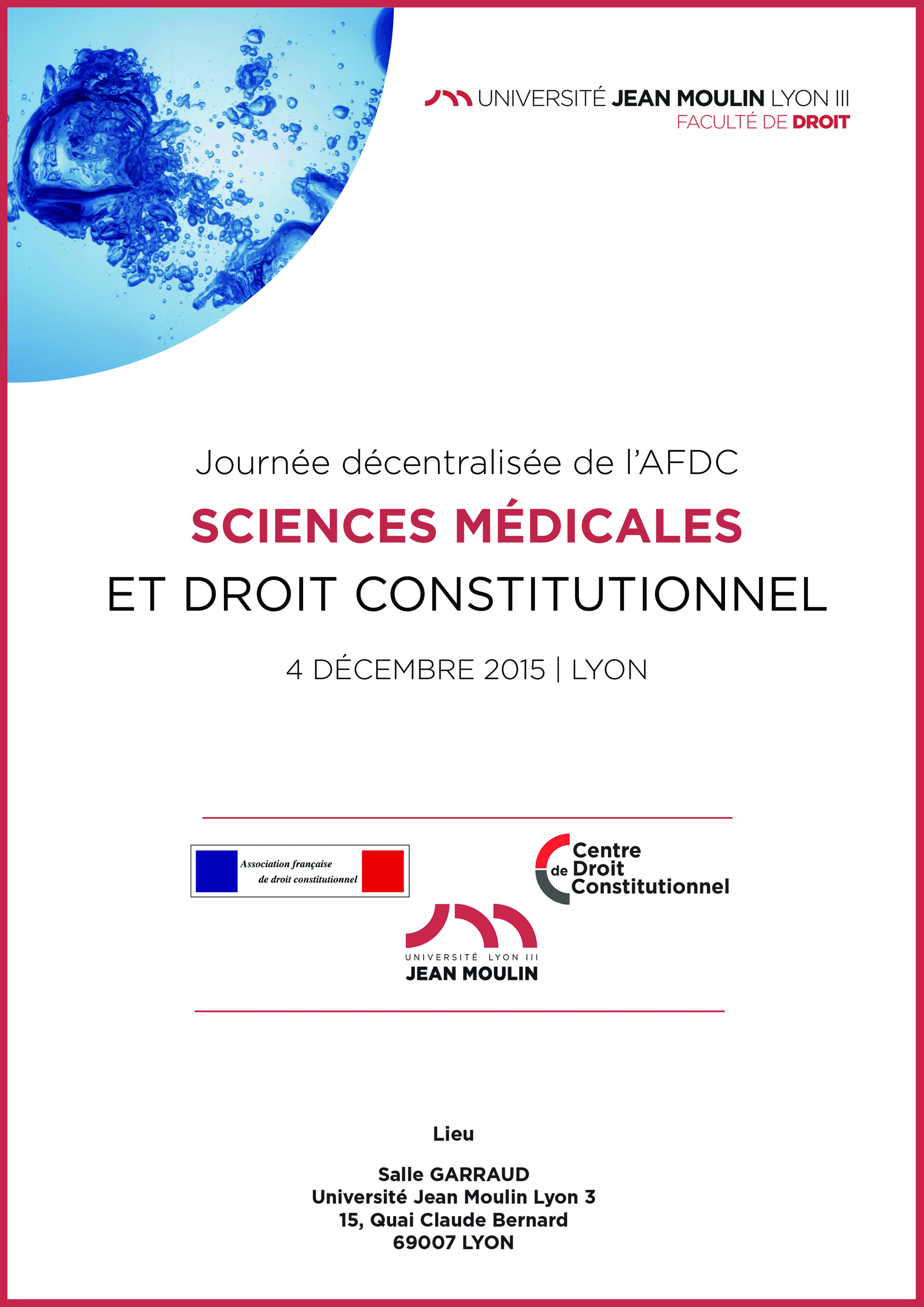 affiche colloque centre droit constitutionnel